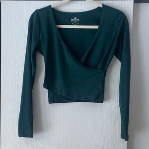 Hollister Dark Green Long Sleeve Top